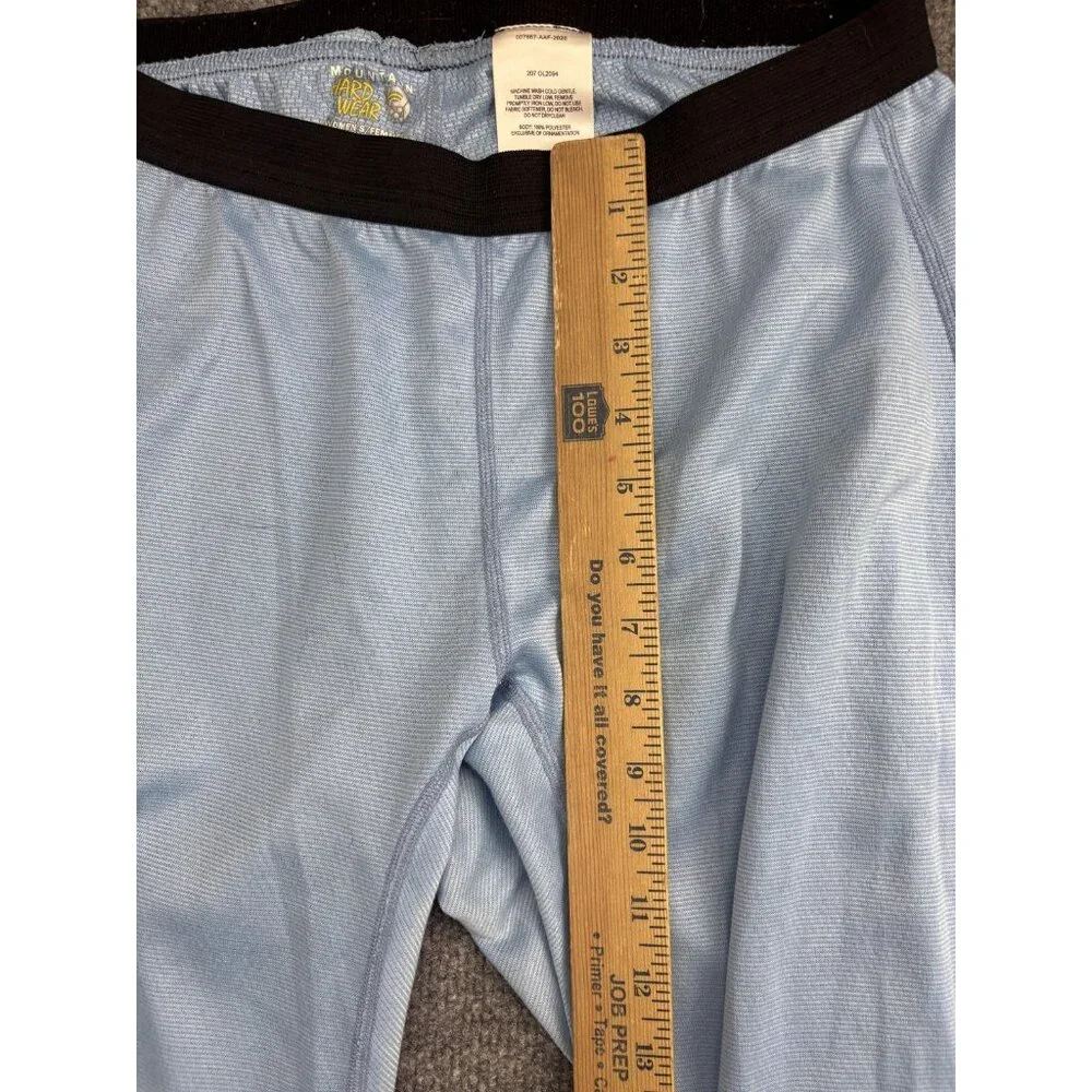 Mountain Hardwear Leggings Womens Large Blue Thermal Layer‎ Hiking Ski Made USA